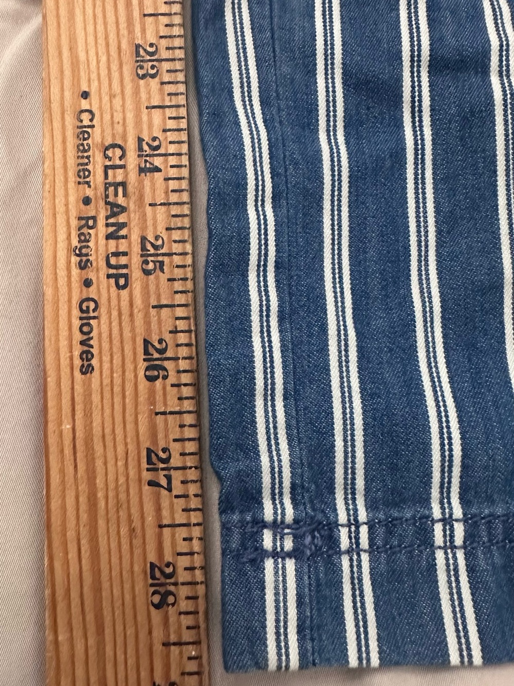 American Eagle Outfitters Blue and White Vertical Stripe Wide-Leg Pants Size 8 - Picture 10 of 14